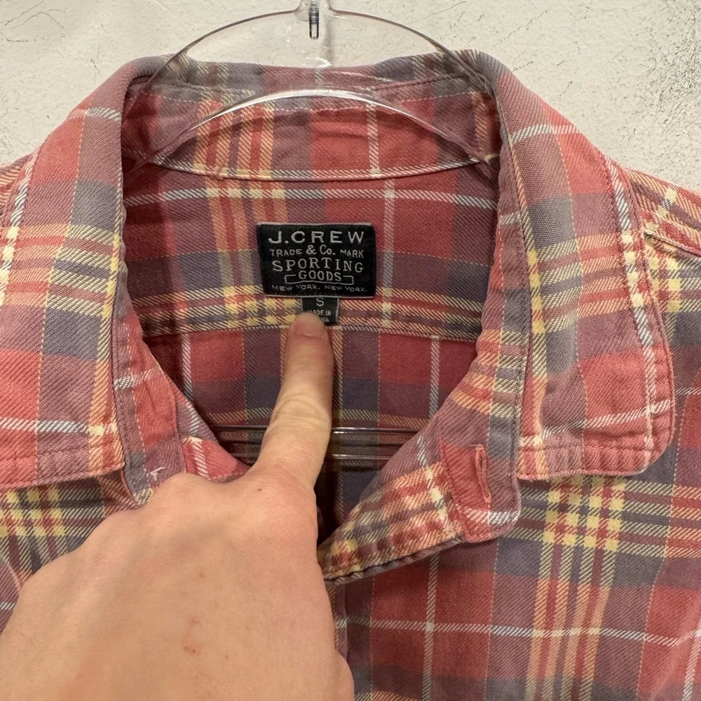 J. Crew Men's Multicolor Plaid Button Down Shirt